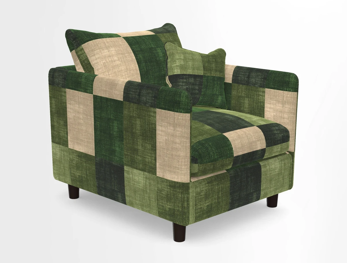 Madehurst Chair in Two Tone Plain Biscuit. Loose cover option available