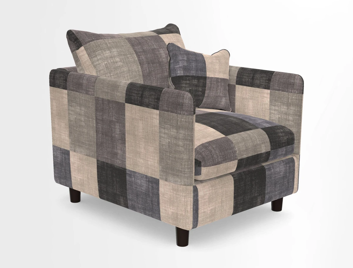 Madehurst Chair in Two Tone Plain Biscuit. Loose cover option available