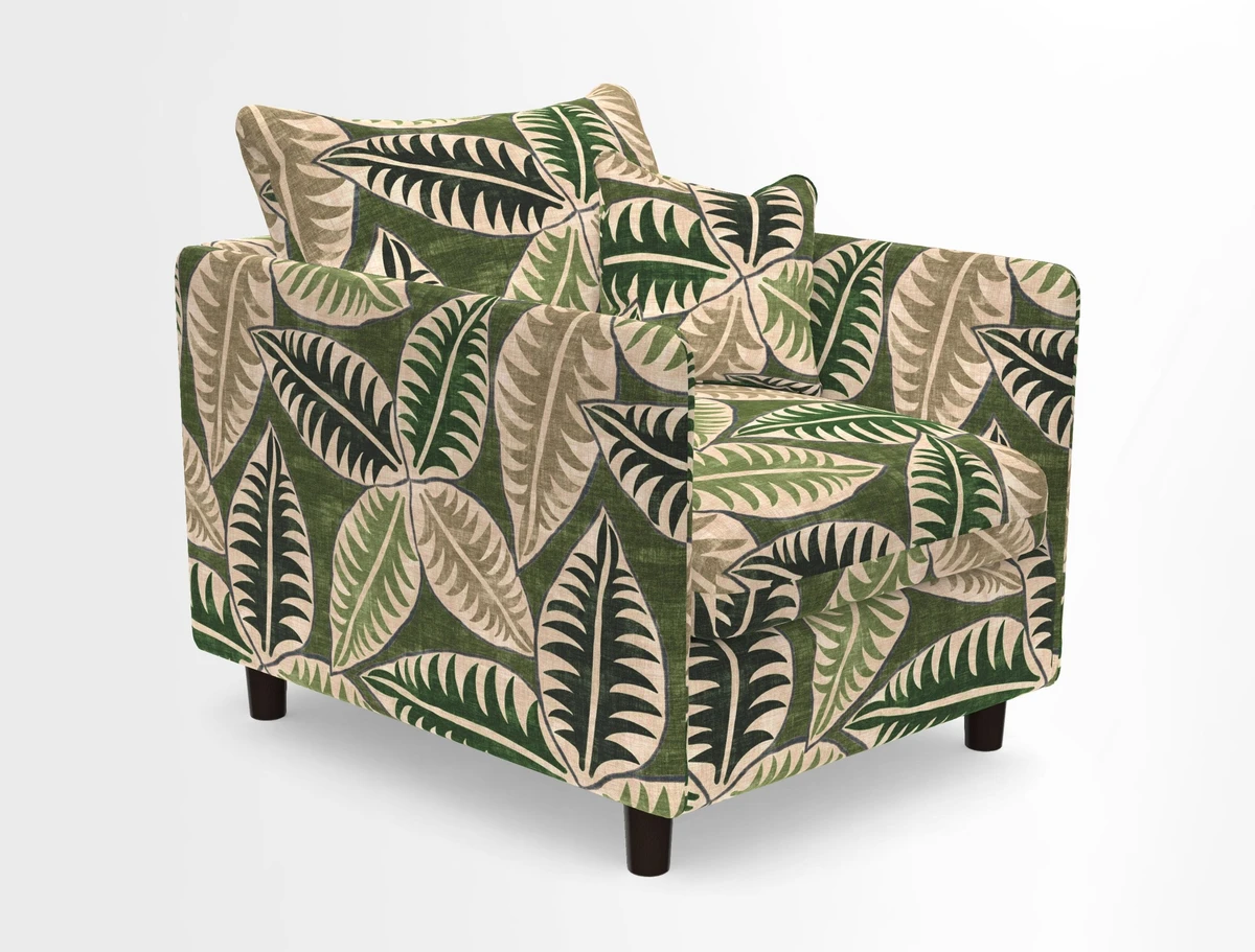 Madehurst Chair in Two Tone Plain Biscuit. Loose cover option available