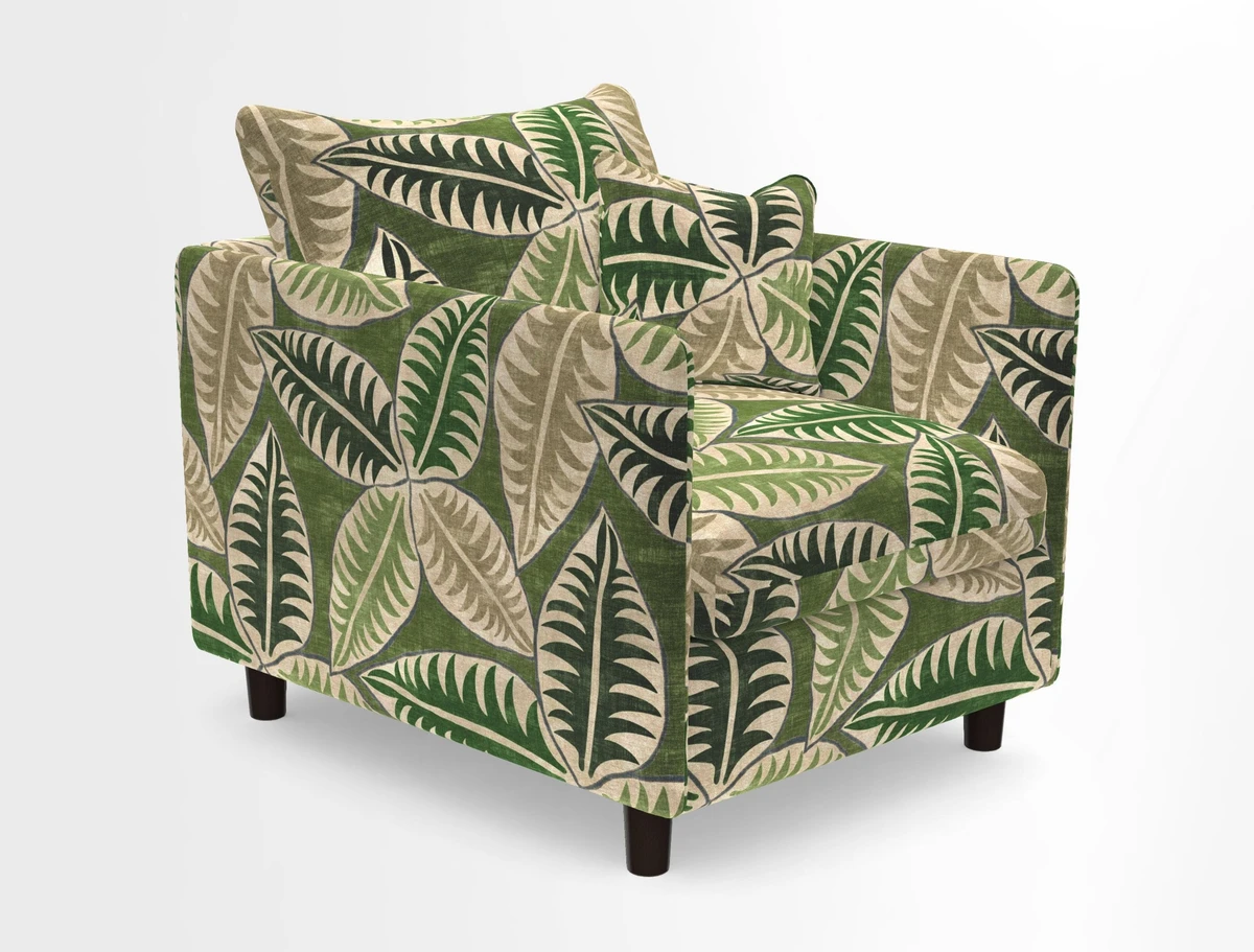 Madehurst Chair in Two Tone Plain Biscuit. Loose cover option available