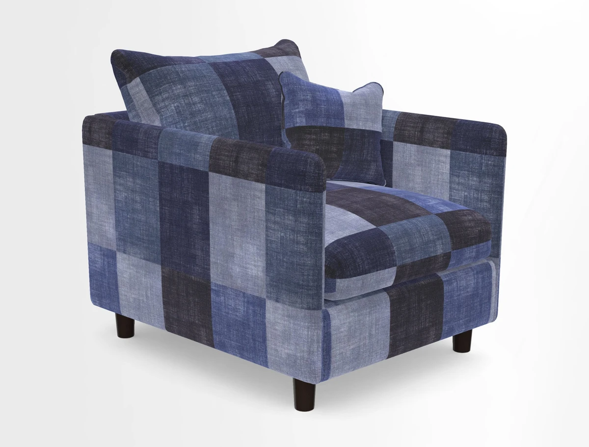 Madehurst Chair in Two Tone Plain Biscuit. Loose cover option available