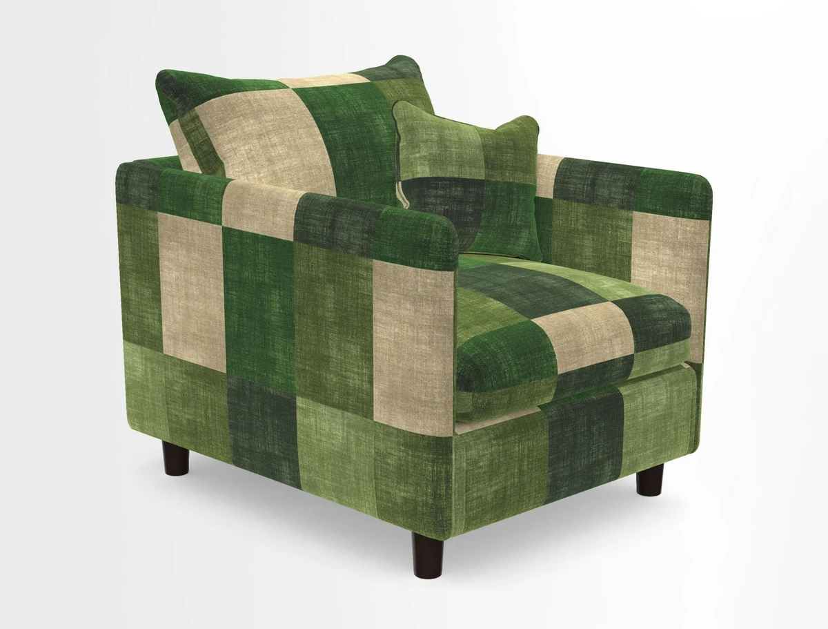 Madehurst Chair in Two Tone Plain Biscuit. Loose cover option available