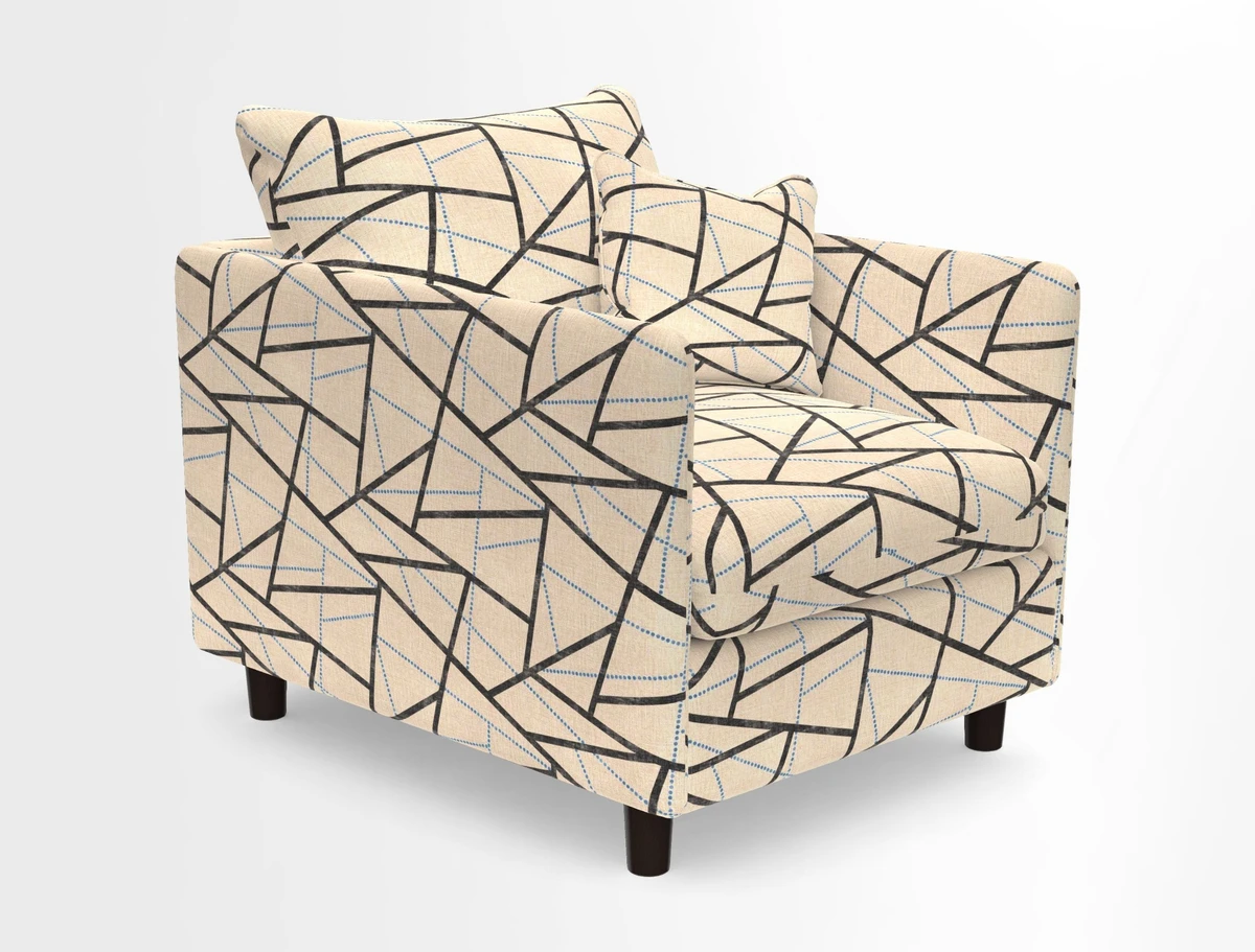 Madehurst Chair in Two Tone Plain Biscuit. Loose cover option available