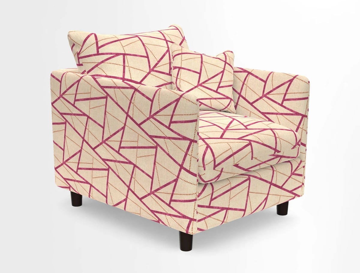 Madehurst Chair in Two Tone Plain Biscuit. Loose cover option available