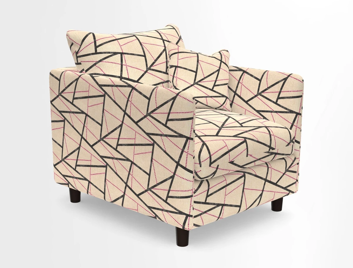 Madehurst Chair in Two Tone Plain Biscuit. Loose cover option available