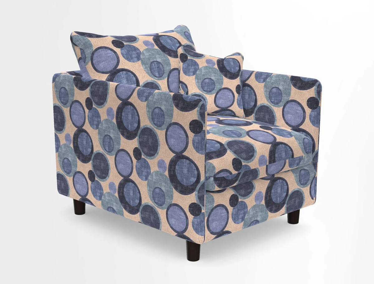 Madehurst Chair in Two Tone Plain Biscuit. Loose cover option available