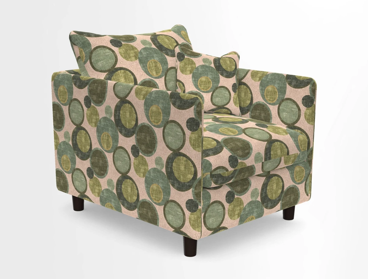 Madehurst Chair in Two Tone Plain Biscuit. Loose cover option available