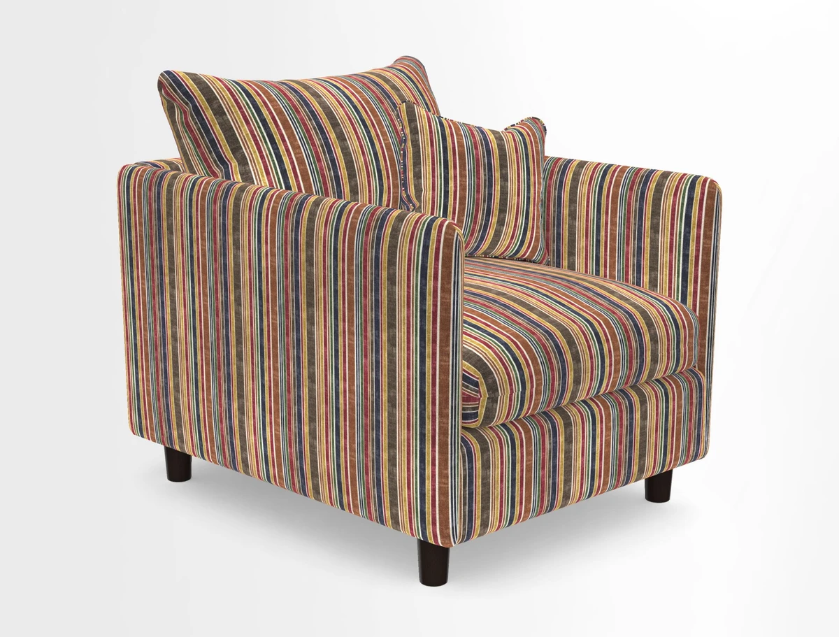 Madehurst Chair in Two Tone Plain Biscuit. Loose cover option available