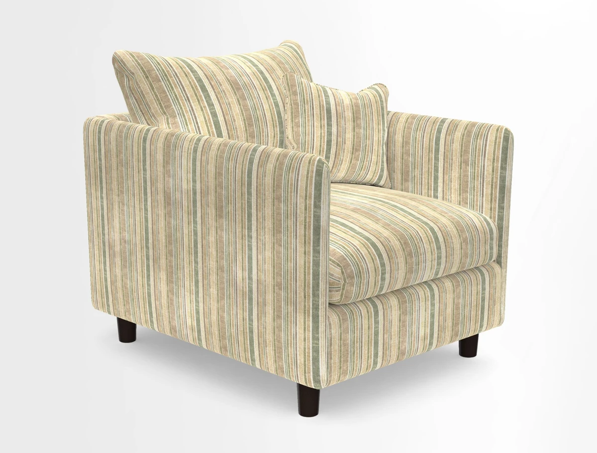 Madehurst Chair in Two Tone Plain Biscuit. Loose cover option available