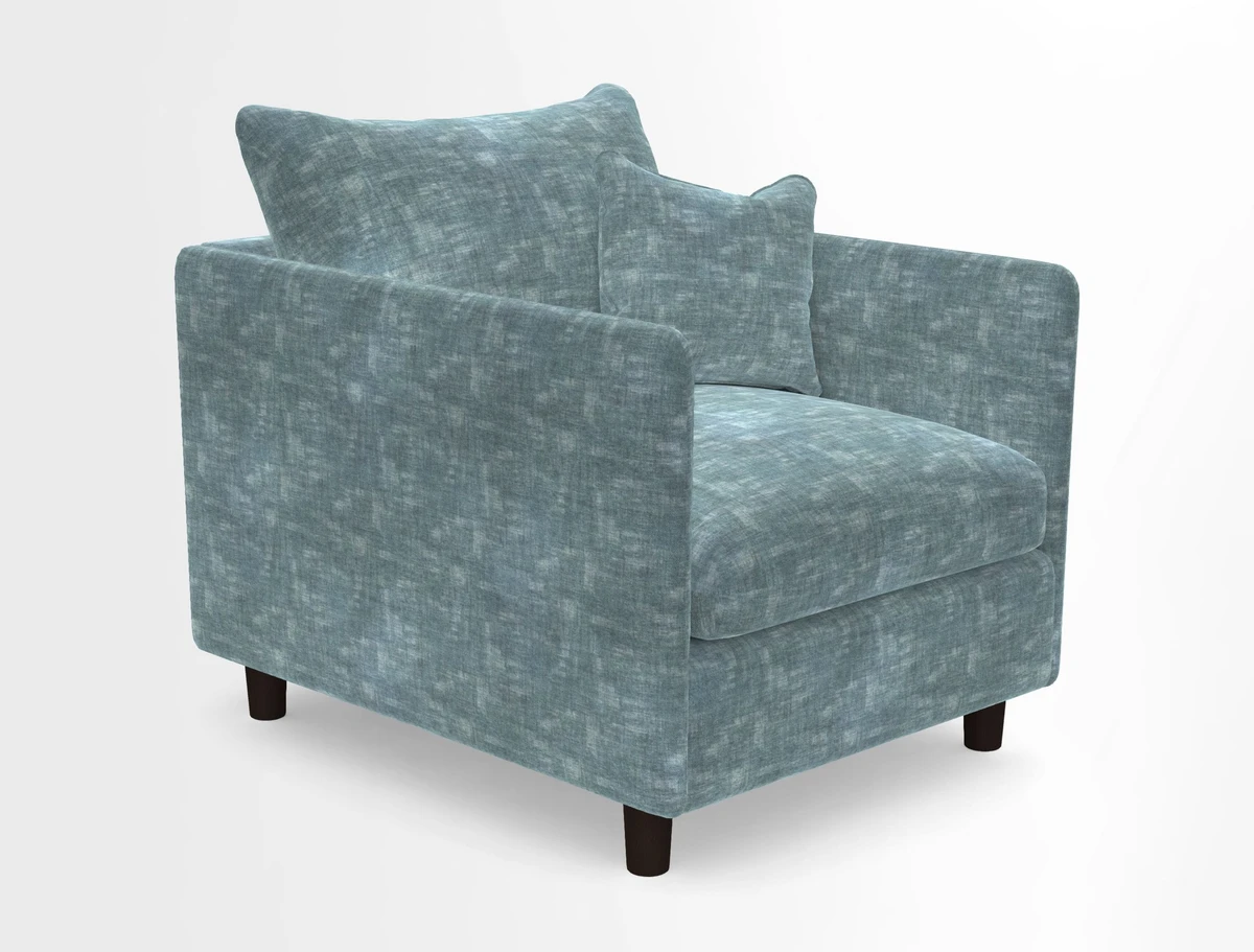 Madehurst Chair in Two Tone Plain Biscuit. Loose cover option available