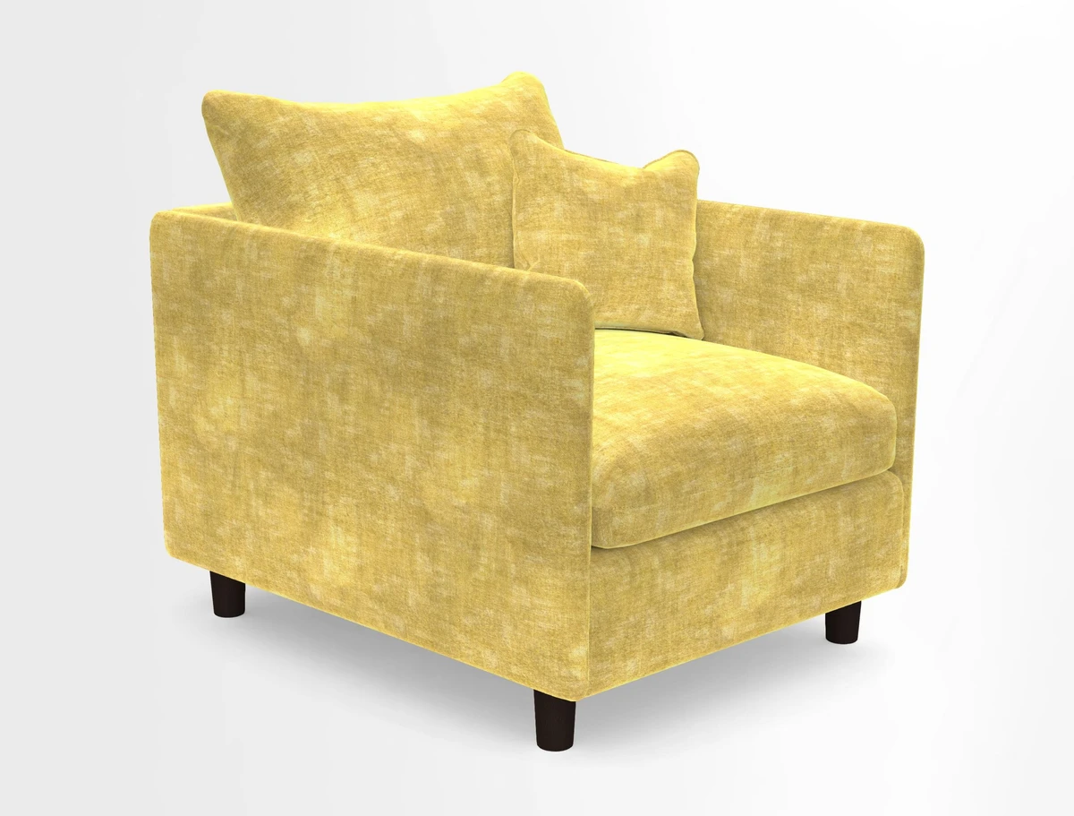 Madehurst Chair in Two Tone Plain Biscuit. Loose cover option available