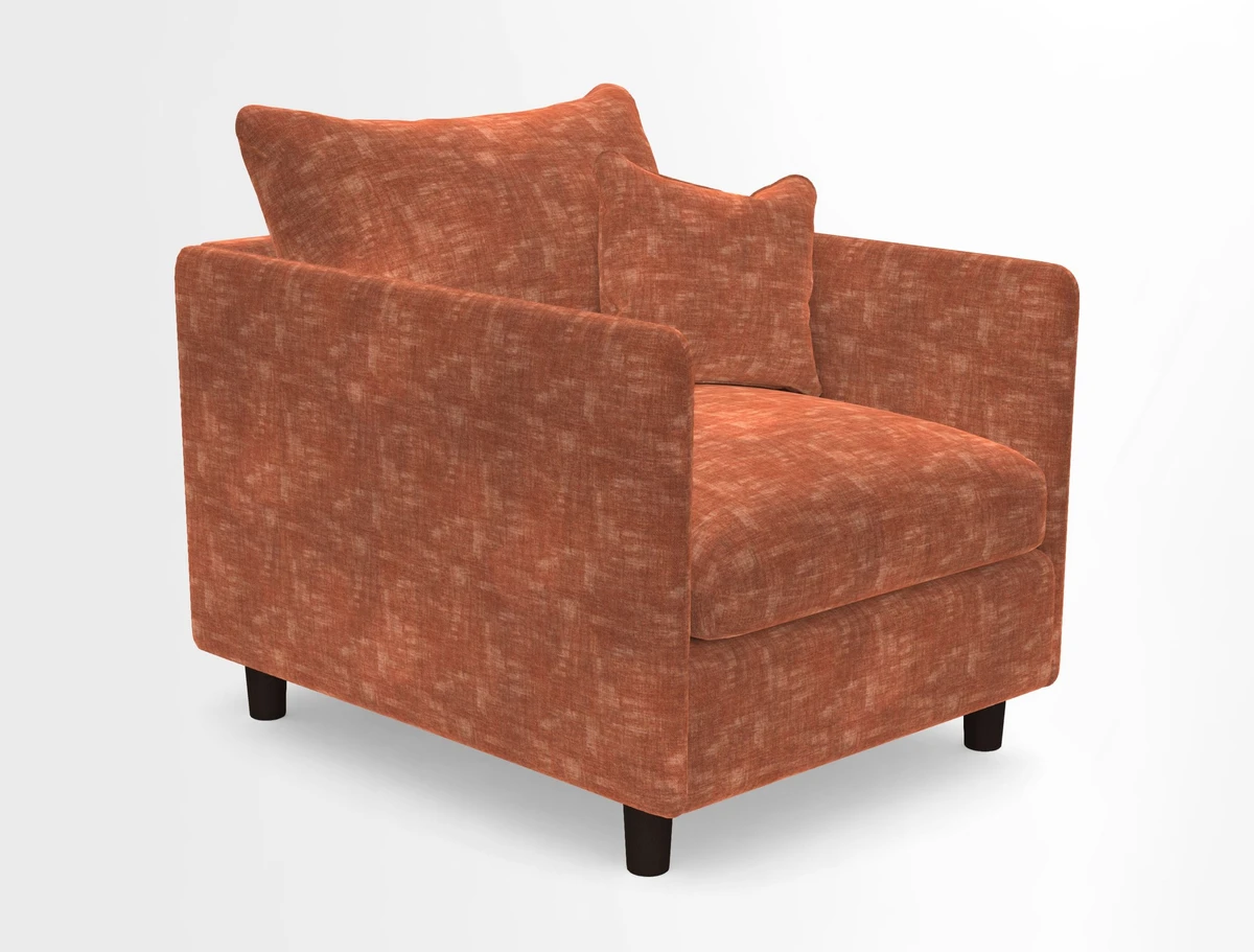 Madehurst Chair in Two Tone Plain Biscuit. Loose cover option available