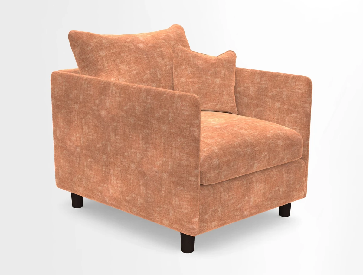Madehurst Chair in Two Tone Plain Biscuit. Loose cover option available