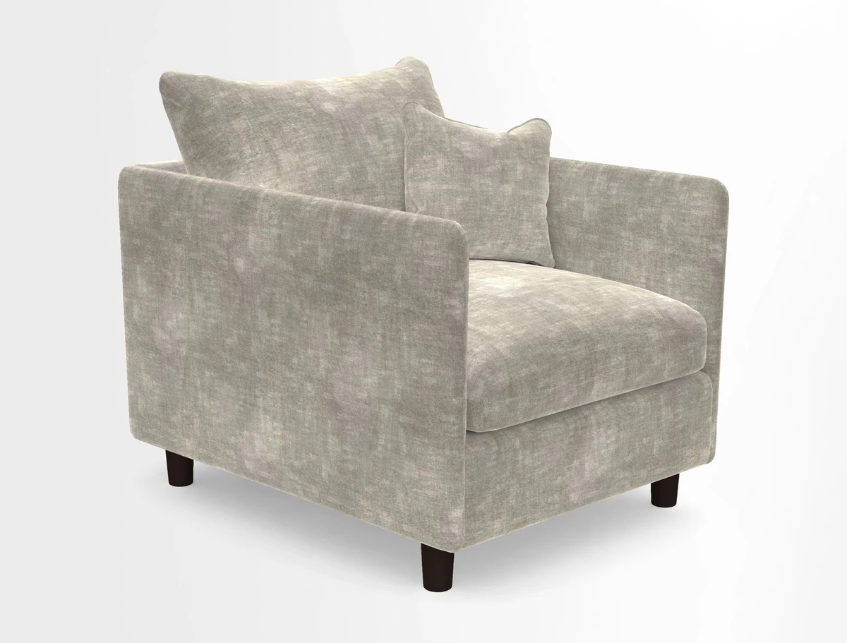 Madehurst Chair in Two Tone Plain Biscuit. Loose cover option available