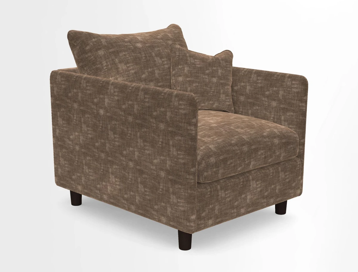 Madehurst Chair in Two Tone Plain Biscuit. Loose cover option available