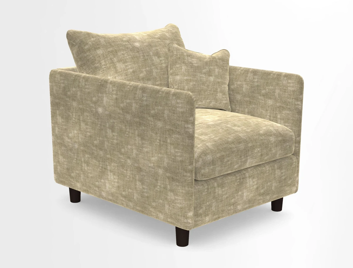 Madehurst Chair in Two Tone Plain Biscuit. Loose cover option available