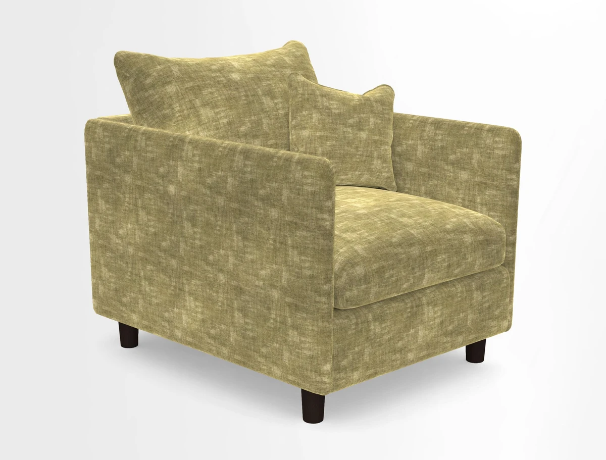 Madehurst Chair in Two Tone Plain Biscuit. Loose cover option available