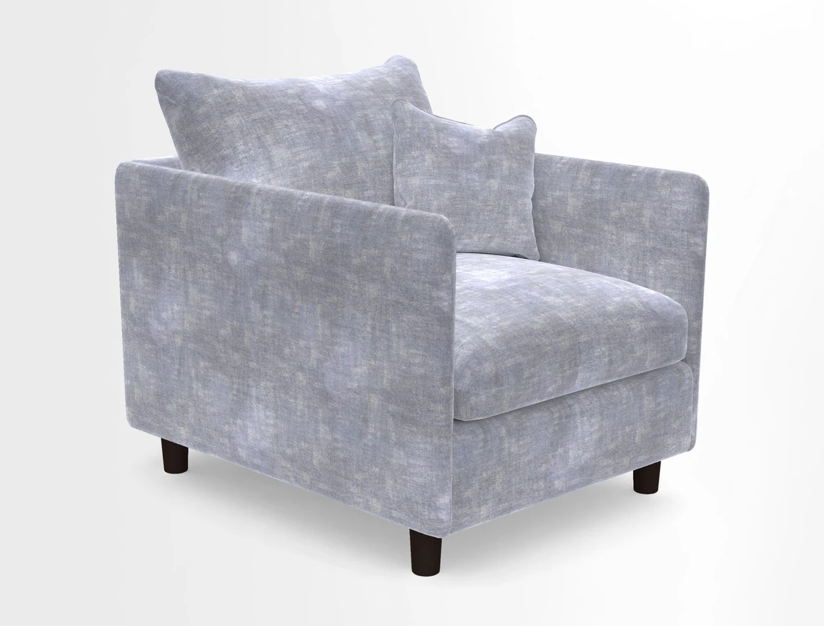 Madehurst Chair in Two Tone Plain Biscuit. Loose cover option available