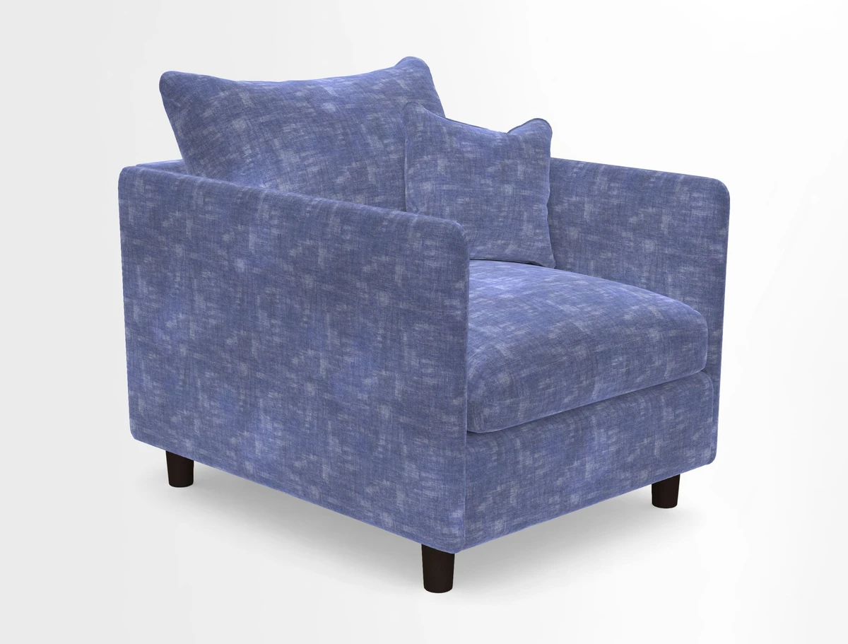 Madehurst Chair in Two Tone Plain Biscuit. Loose cover option available