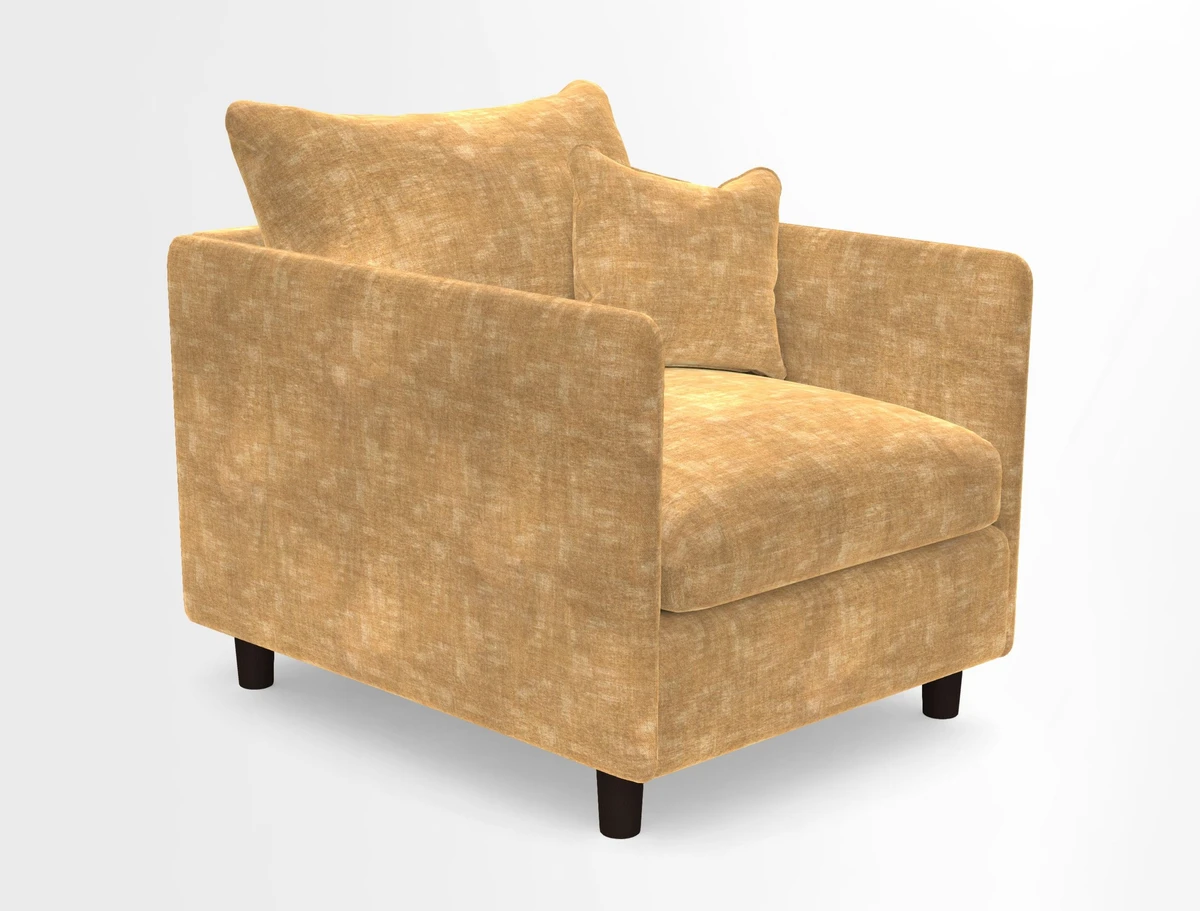 Madehurst Chair in Two Tone Plain Biscuit. Loose cover option available