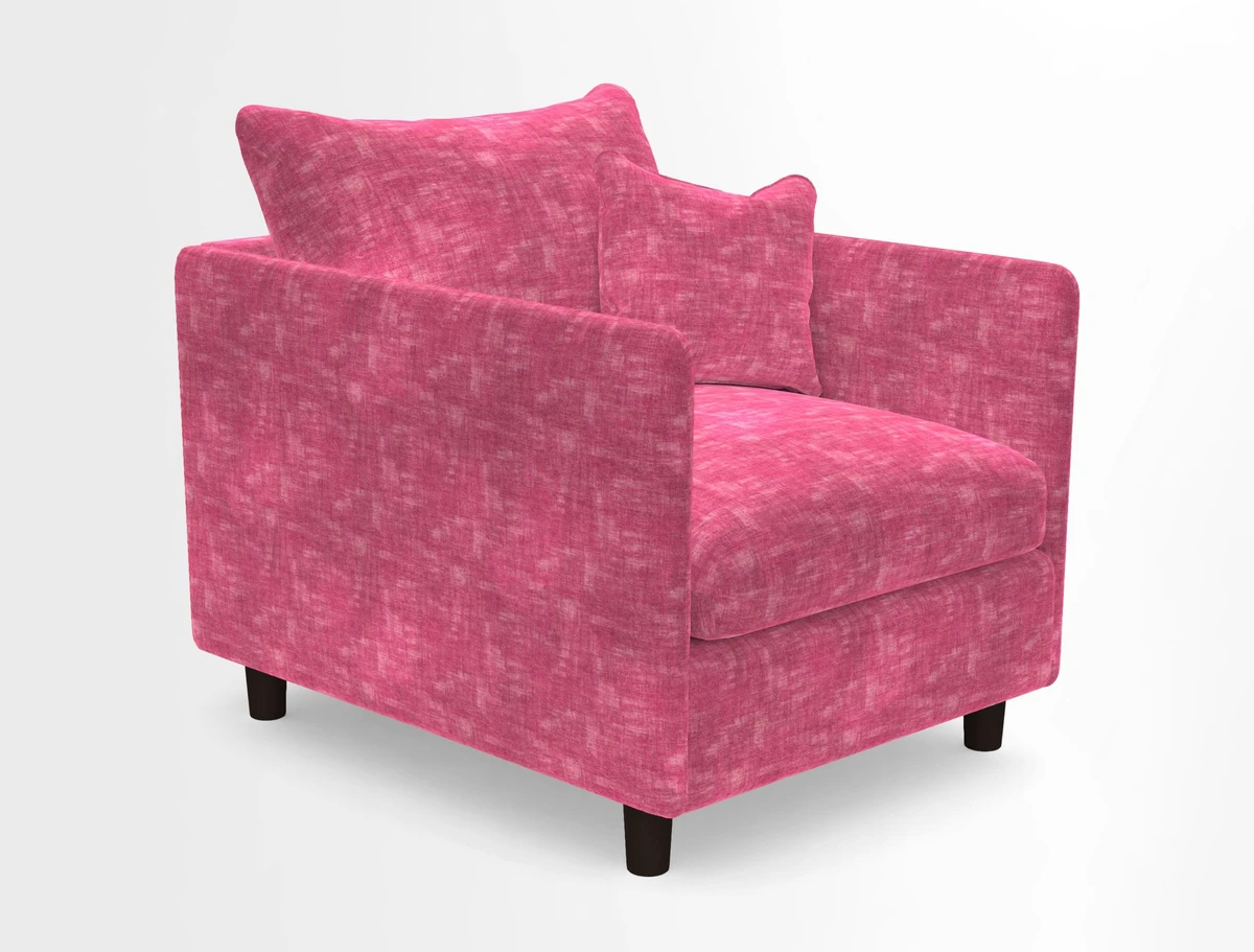 Madehurst Chair in Two Tone Plain Biscuit. Loose cover option available