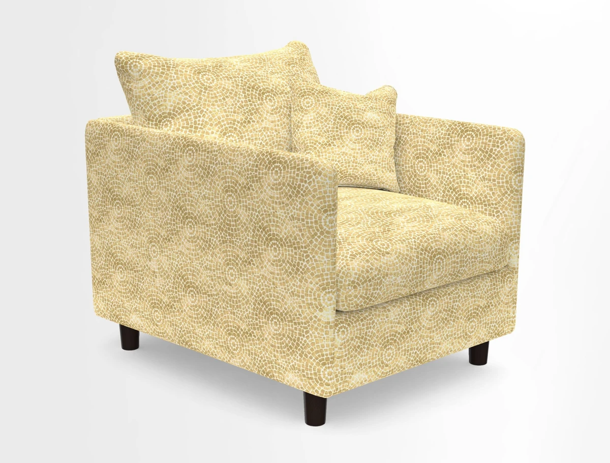 Madehurst Chair in Two Tone Plain Biscuit. Loose cover option available