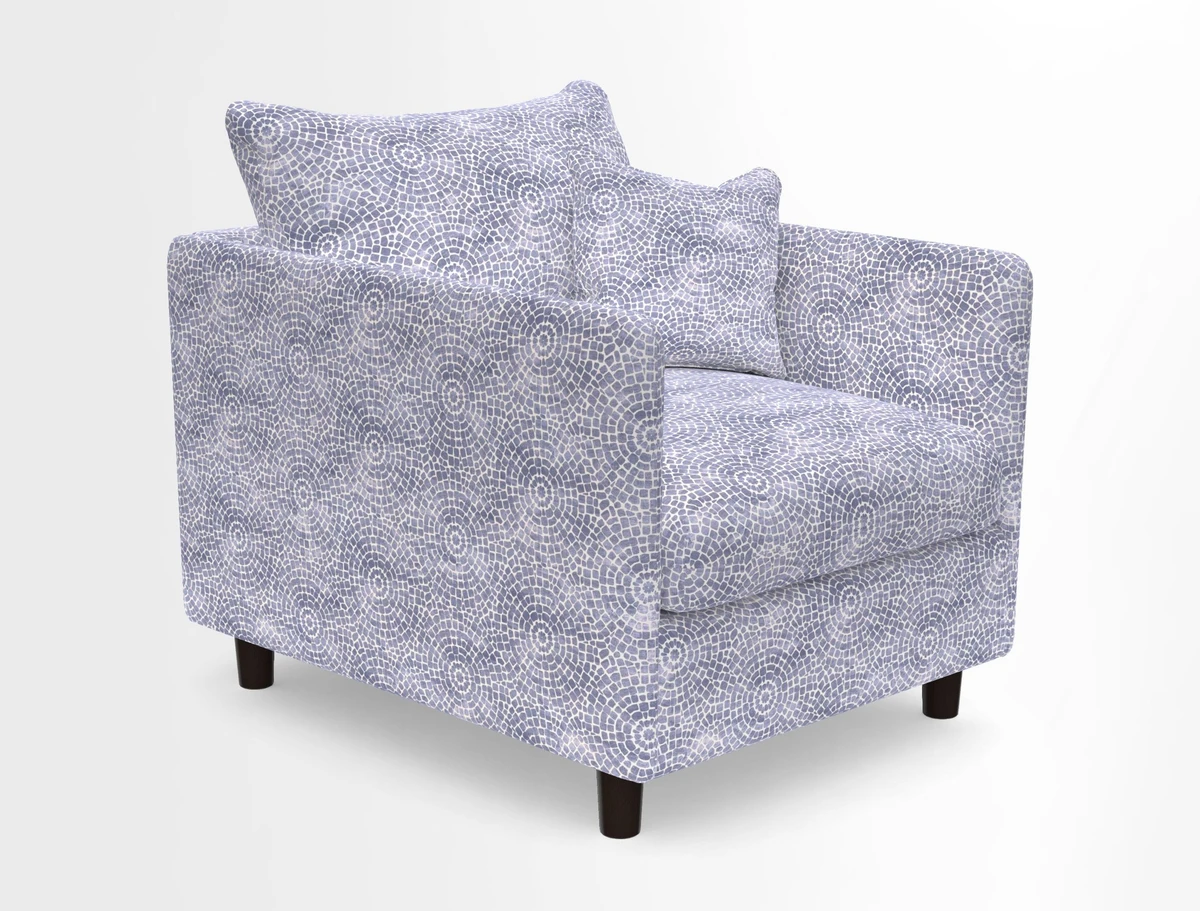 Madehurst Chair in Two Tone Plain Biscuit. Loose cover option available