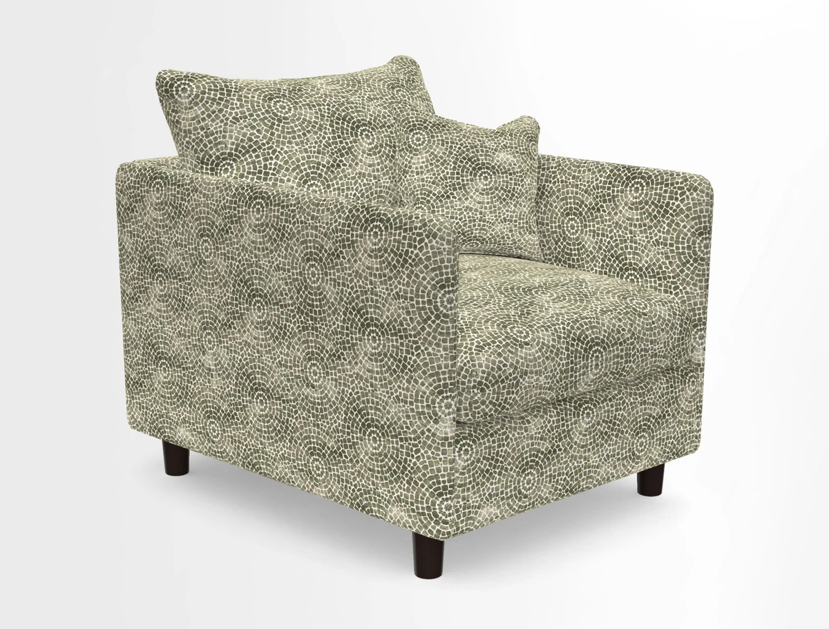 Madehurst Chair in Two Tone Plain Biscuit. Loose cover option available