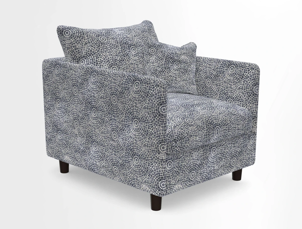 Madehurst Chair in Two Tone Plain Biscuit. Loose cover option available