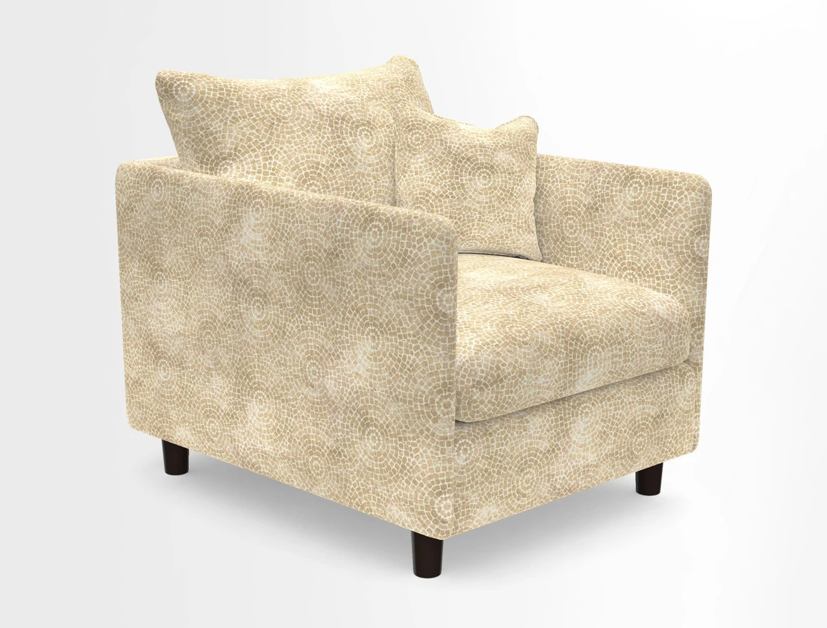 Madehurst Chair in Two Tone Plain Biscuit. Loose cover option available