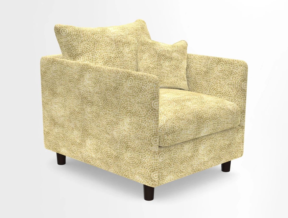 Madehurst Chair in Two Tone Plain Biscuit. Loose cover option available