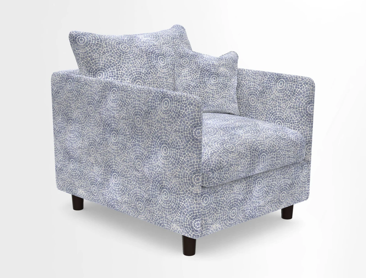 Madehurst Chair in Two Tone Plain Biscuit. Loose cover option available
