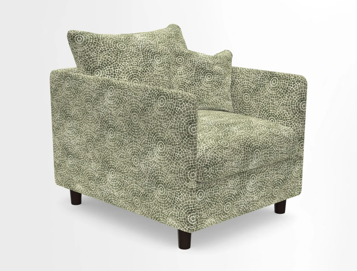Madehurst Chair in Two Tone Plain Biscuit. Loose cover option available