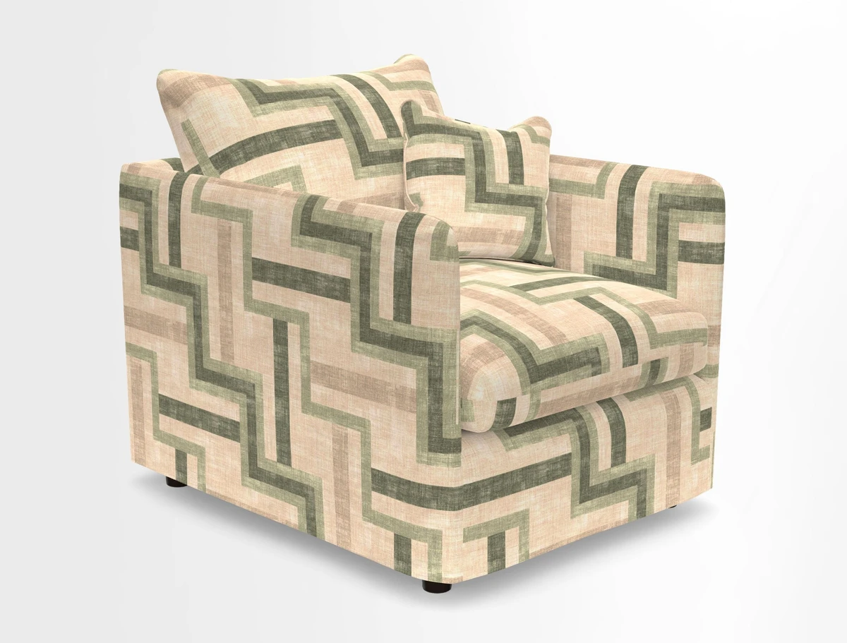 Madehurst Chair in Two Tone Plain Biscuit. Loose cover option available