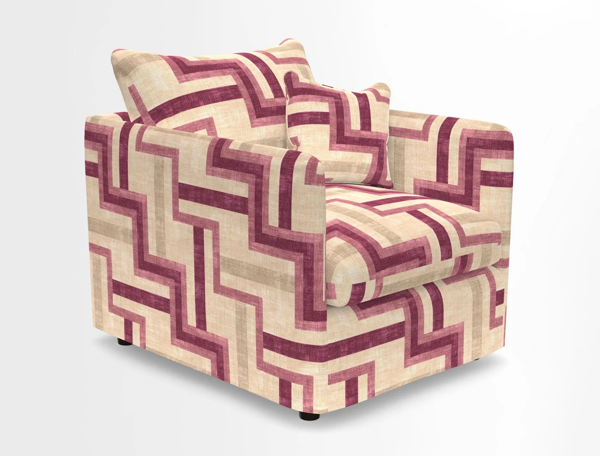 Madehurst Chair in Two Tone Plain Biscuit. Loose cover option available