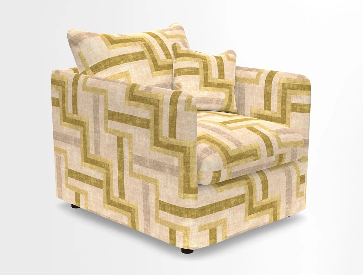 Madehurst Chair in Two Tone Plain Biscuit. Loose cover option available