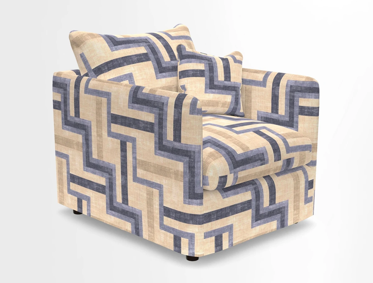 Madehurst Chair in Two Tone Plain Biscuit. Loose cover option available