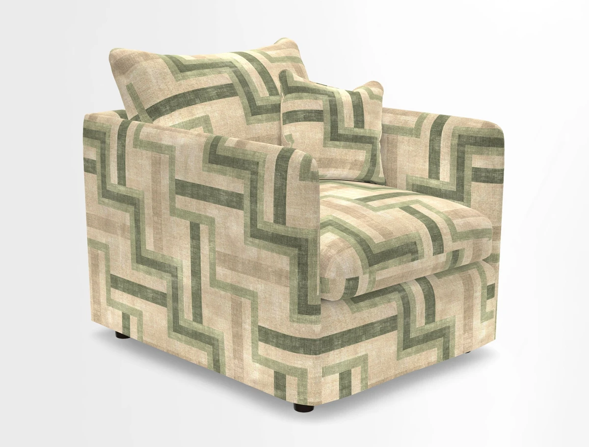 Madehurst Chair in Two Tone Plain Biscuit. Loose cover option available
