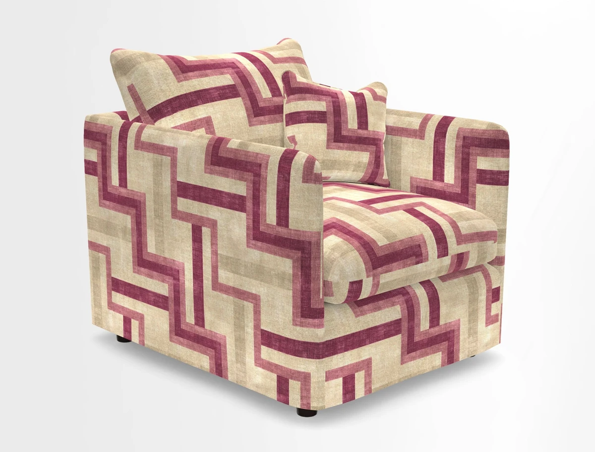 Madehurst Chair in Two Tone Plain Biscuit. Loose cover option available
