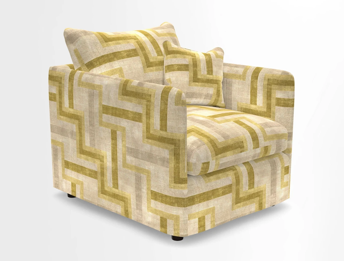 Madehurst Chair in Two Tone Plain Biscuit. Loose cover option available