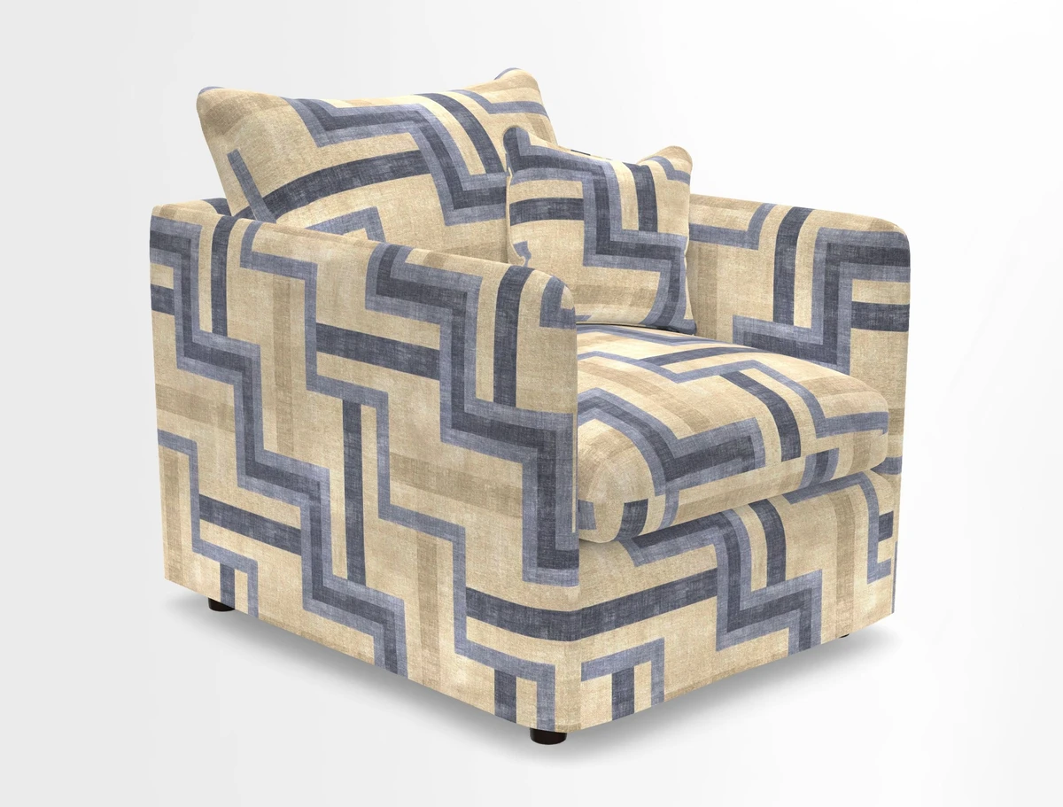 Madehurst Chair in Two Tone Plain Biscuit. Loose cover option available