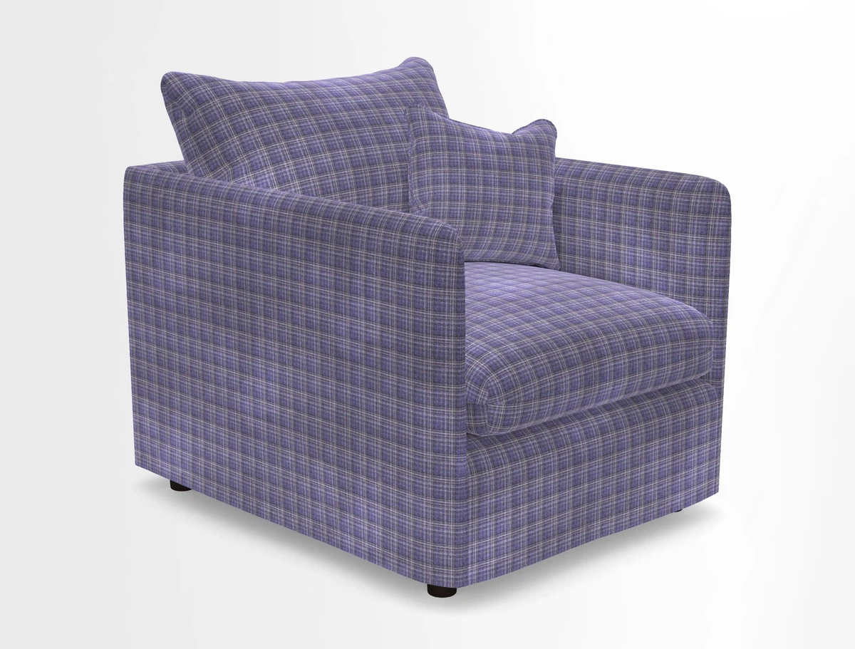 Madehurst Chair in Two Tone Plain Biscuit. Loose cover option available