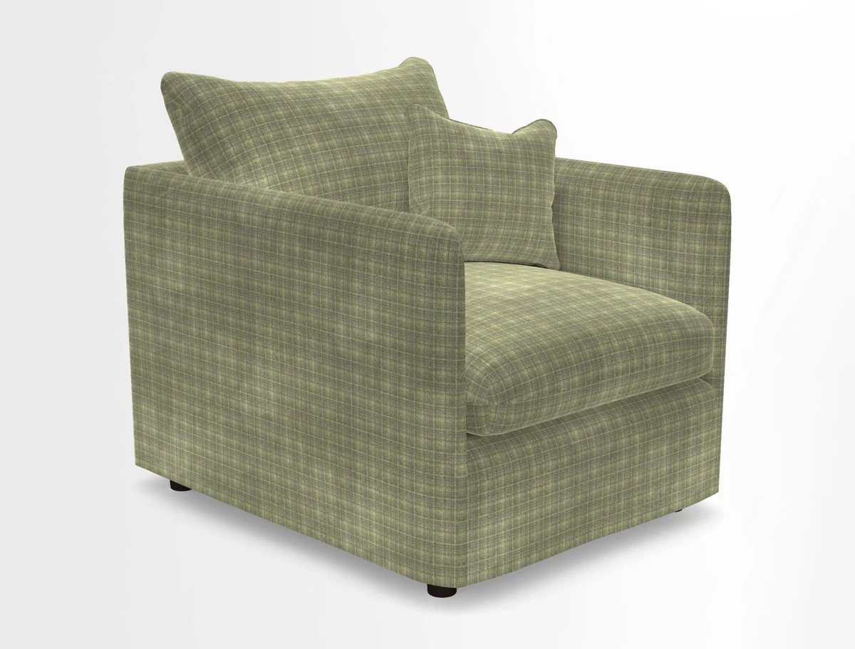 Madehurst Chair in Two Tone Plain Biscuit. Loose cover option available