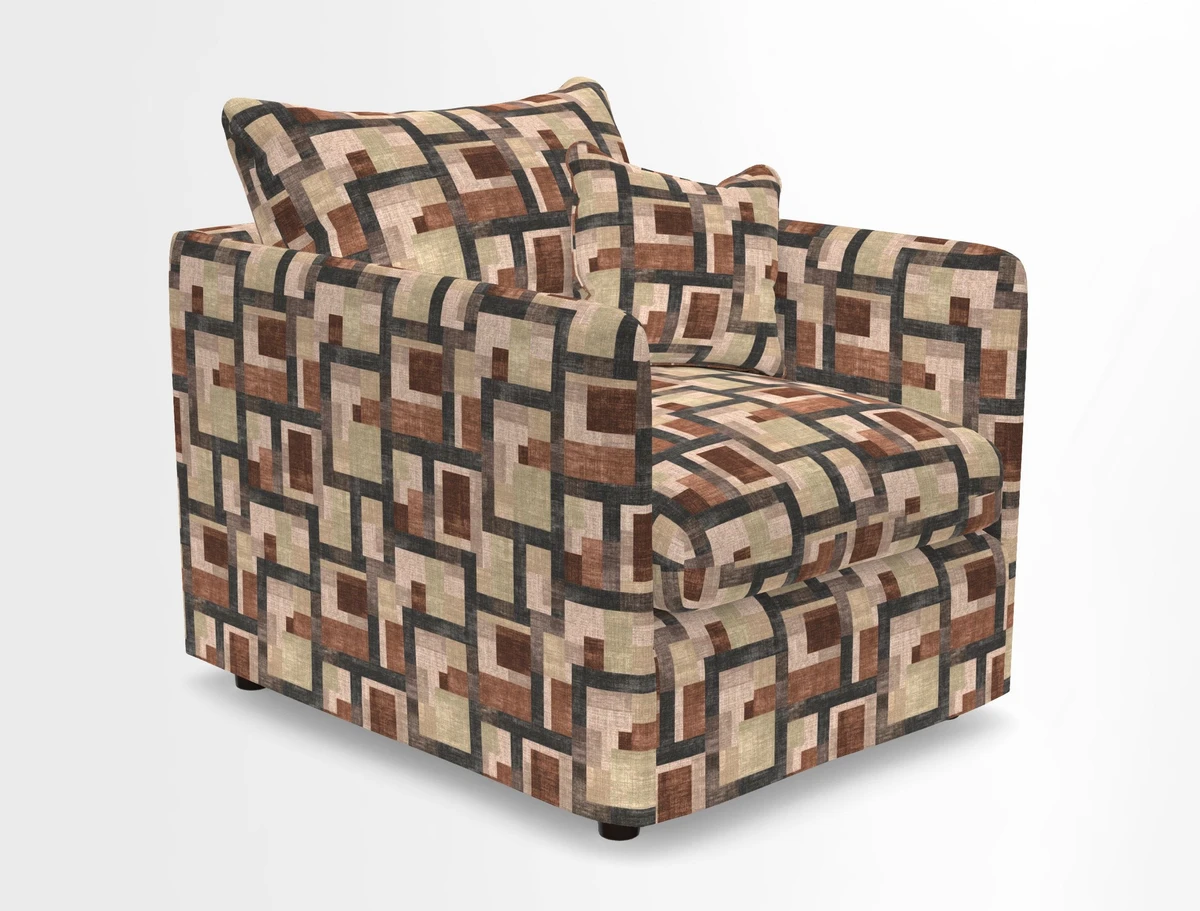 Madehurst Chair in Two Tone Plain Biscuit. Loose cover option available