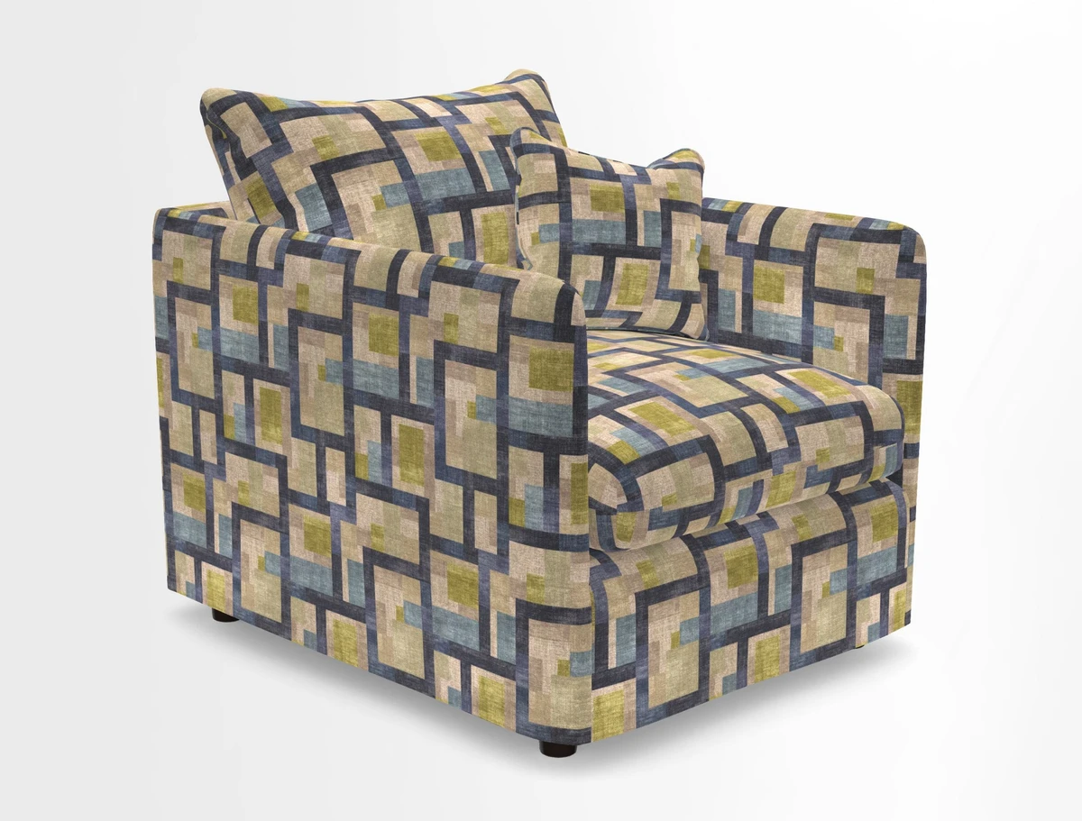 Madehurst Chair in Two Tone Plain Biscuit. Loose cover option available