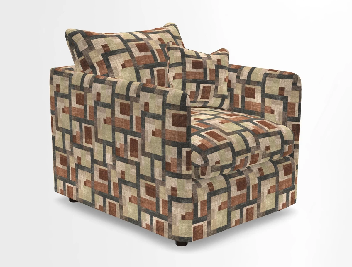 Madehurst Chair in Two Tone Plain Biscuit. Loose cover option available