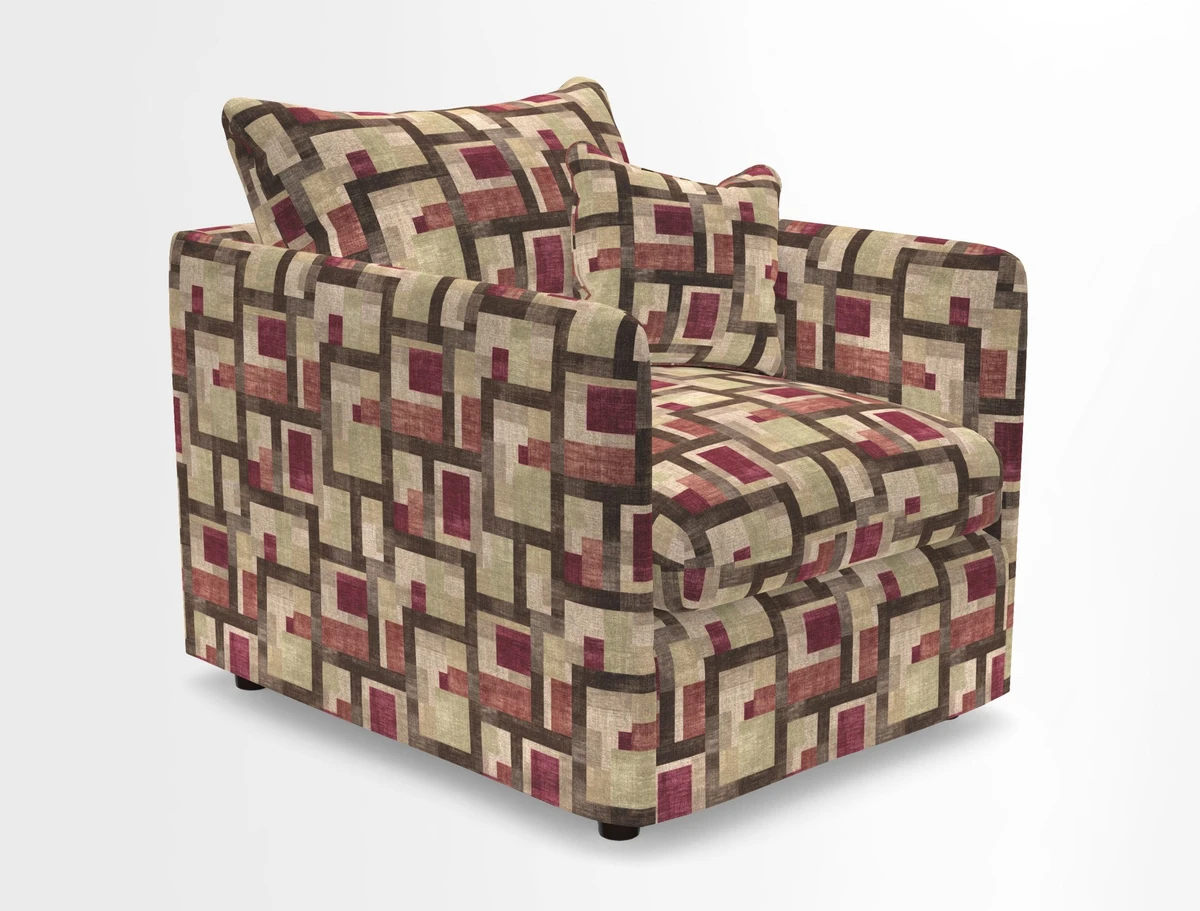Madehurst Chair in Two Tone Plain Biscuit. Loose cover option available
