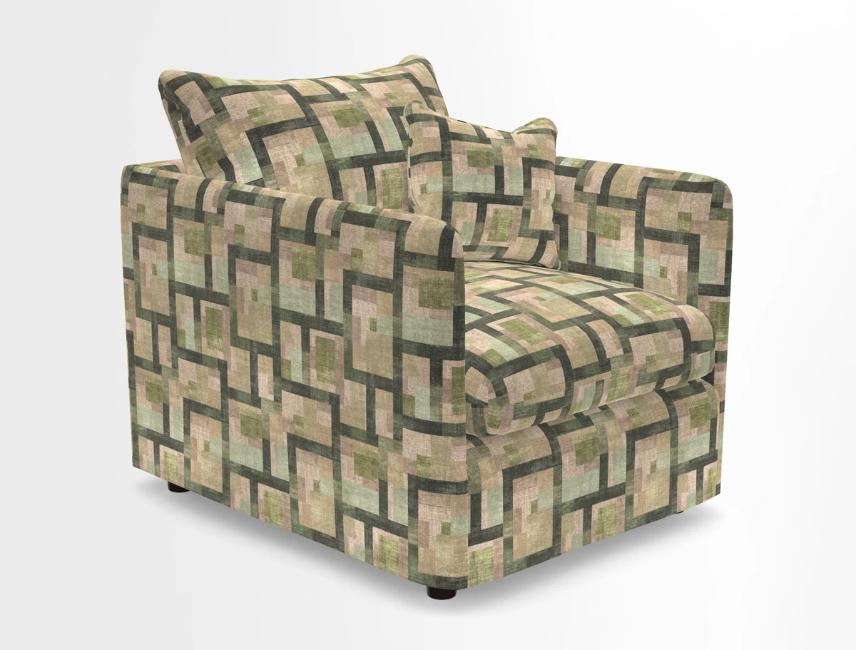 Madehurst Chair in Two Tone Plain Biscuit. Loose cover option available