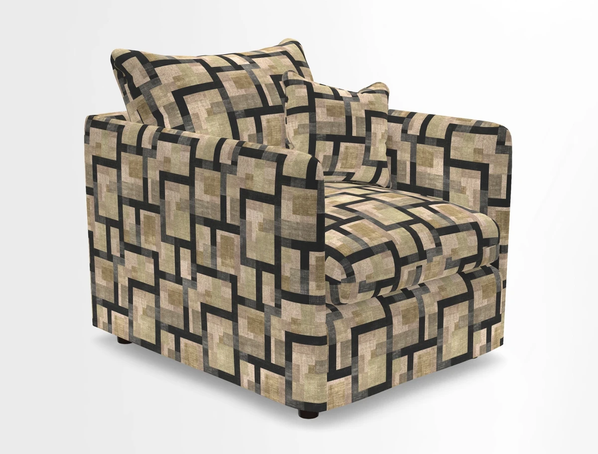 Madehurst Chair in Two Tone Plain Biscuit. Loose cover option available
