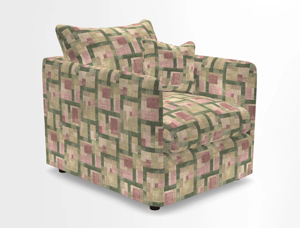 Madehurst Chair in Two Tone Plain Biscuit. Loose cover option available